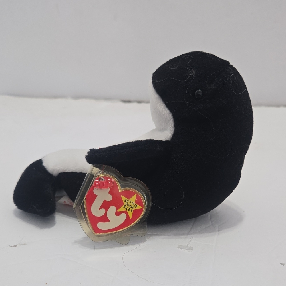 Ty Black and White Penguin Plush Toy
